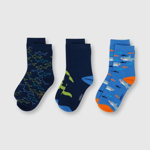 Medias de niño 3 pack celeste