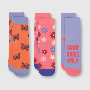 Medias de niña 3 pack lavanda