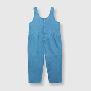 Jardinera de bebé niña mezclilla liviana light denim