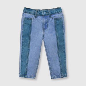 Jeans de bebé niña bloques light denim