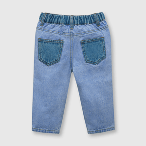 Jeans de bebé niña bloques light denim