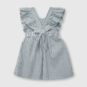 Vestido de bebé niña listado de bebe niña listado Denim