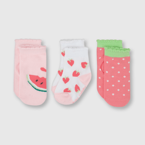 Medias de bebé niña 3 pack pink / rosado