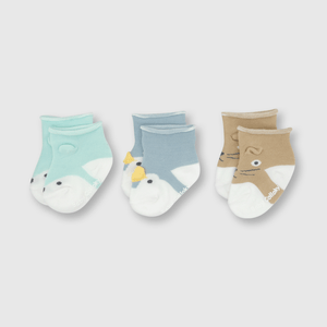 Medias de bebé niño 3 pack gray / gris
