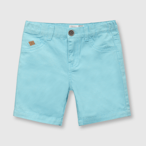 Bermuda de bebé niño gabardina celeste