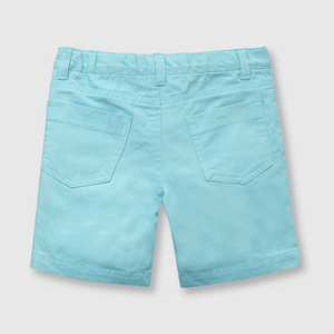 Bermuda de bebé niño gabardina celeste