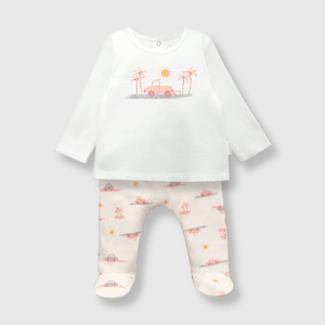Clemente de bebe niña tropical soft pink