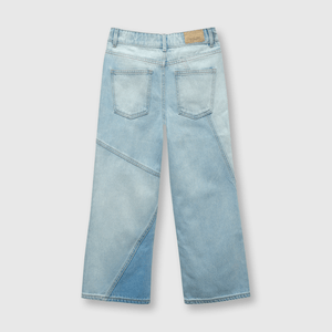 Jeans de niña bloques light blue