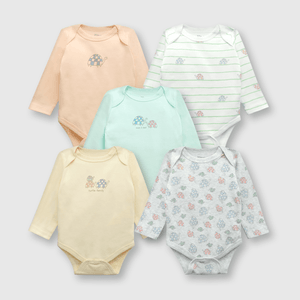 Pack bodies de bebé niño 5 pack Gris melange