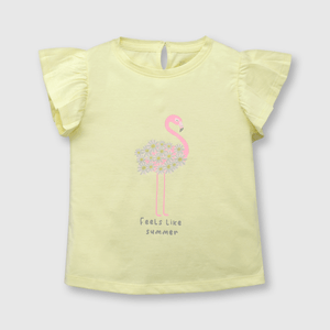 Polo de bebe niña flamenco sun