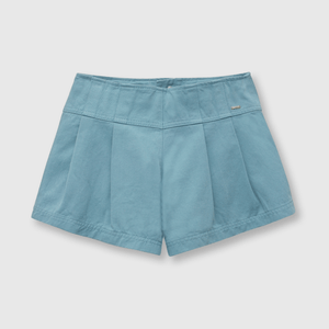 Short de niña gabardina petroleo