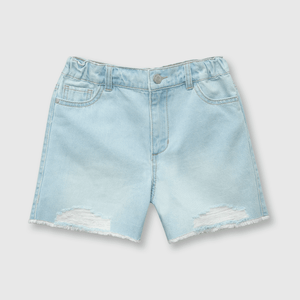 Short de niña mezclilla light blue