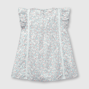 Vestido de bebé niña flores de bebe niña flores blanco / white