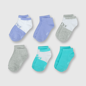 Medias de niña corto 6 pack aqua
