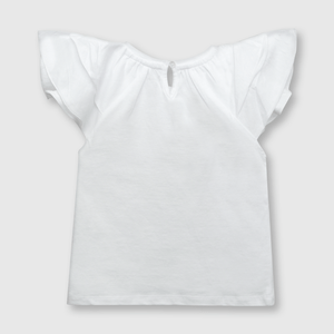 Polo de bebé niña pez blanco / white