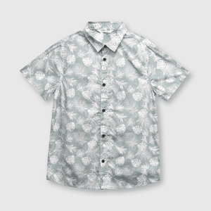Camisa de niño tropical jade