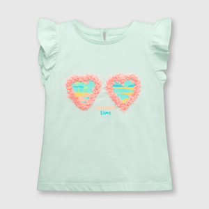 Polo de bebe niña anteojos aqua