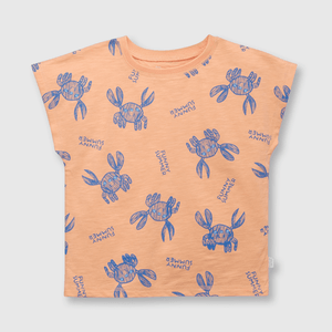 Polo de bebe niño jaibas salmon
