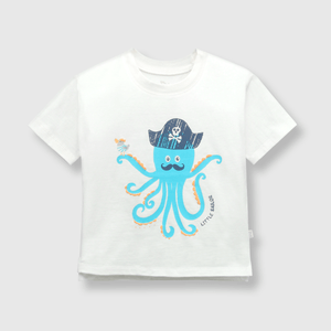 Polo de bebé niño pulpo off white