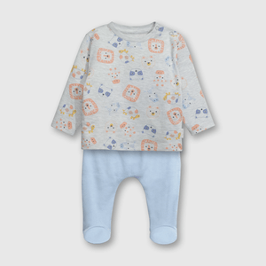 Conjunto de algodón safari Gris melange