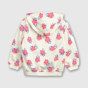 Polerón flores Crema