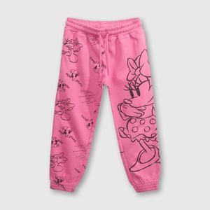 Pantalón buzo Disney Niña fucsia
