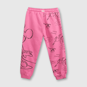 Pantalón buzo Disney Niña fucsia