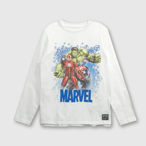 Polo Marvel Niño off white