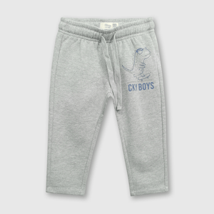 Pantalón buzo de Niño dino skate Gris melange