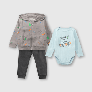 Set Poleron/Body Colección Niño Acero