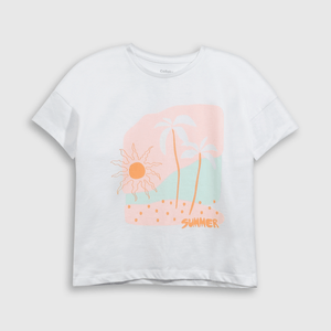 Polo Blanco De Niña