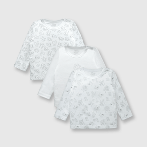 Camiseta de bebé unisex 3 pack bambi blanco / white