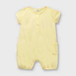 Entero de bebé niña relajado amarillo / yellow
