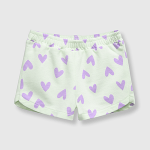 Short de bebé niña corazones menta