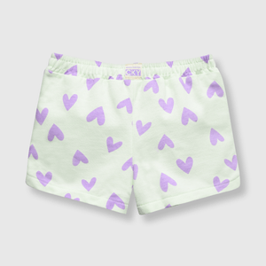 Short de bebé niña corazones menta