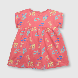 Vestido de bebé niña de algodón chicle