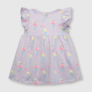 Vestido de bebé niña de algodón lila