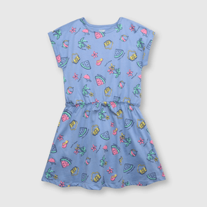 Vestido de niña algodón jacinto