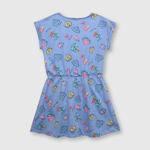 Vestido de niña algodón jacinto