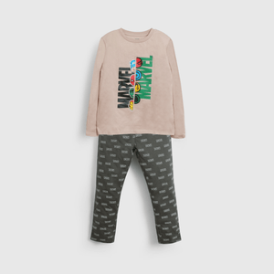 Pijama Marvel Niño café