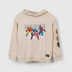 Polerón Marvel Niño café