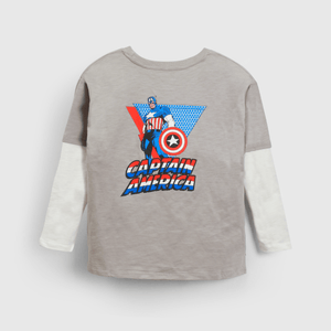 Polo Marvel Niño gris