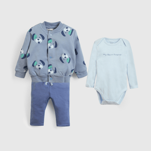 Set Poleron/Body Colección Niño celeste