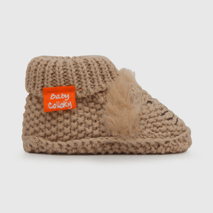 Pantufla de niño beige